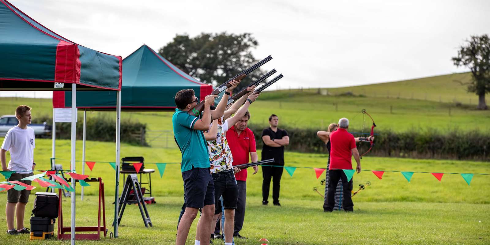 Laser clay shooting Outdoor venue games for corporate family fun days