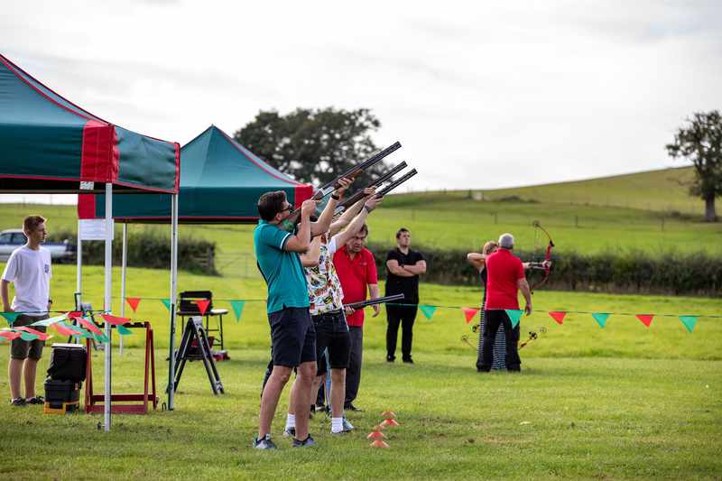 Laser clay shooting Outdoor venue games for corporate family fun days