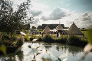 Alcott Weddings Tipi Venue Worcestershire lake views