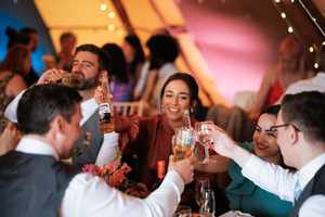 Alcott Weddings Tipi Venue Worcestershire tipi up lighting