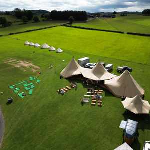 Alcott Worcestershire Wedding Tipi Venue Drone