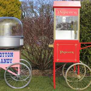 Candy-Floss-and-Popcorn Outdoor venue  for corporate family fun days