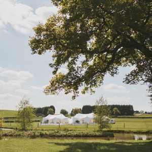 Capris Marquee from the lake Alcott Weddings