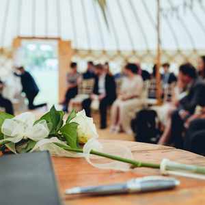 The yurt is ready for the ceremony