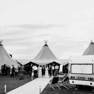 Caravan camping at the tipi wedding