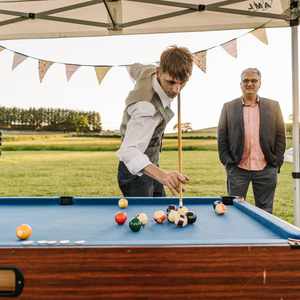 Pool in a wedding field