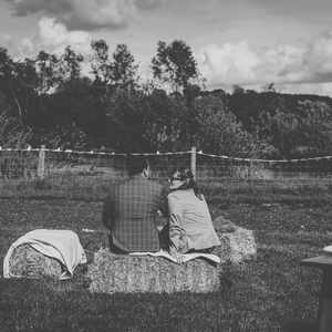 wedding hay bales