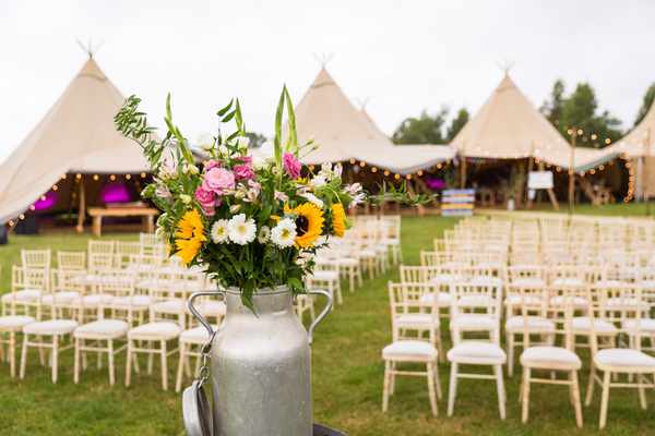 Tipi wedding ceremony